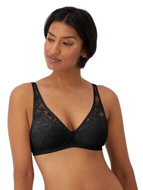 Bali Breathe Cotton Modal Wireless T-Shirt Bra Black M NWT DF7594